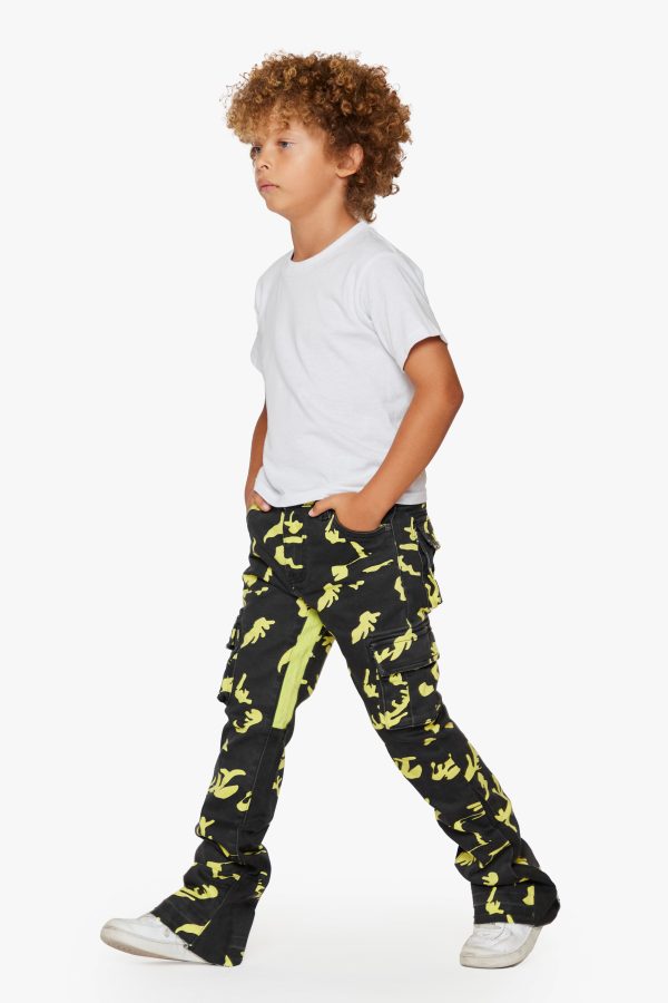 KIDS  COMMANDER  DENIM STACKED NEON SHADOW JEANS Discount - Image 2