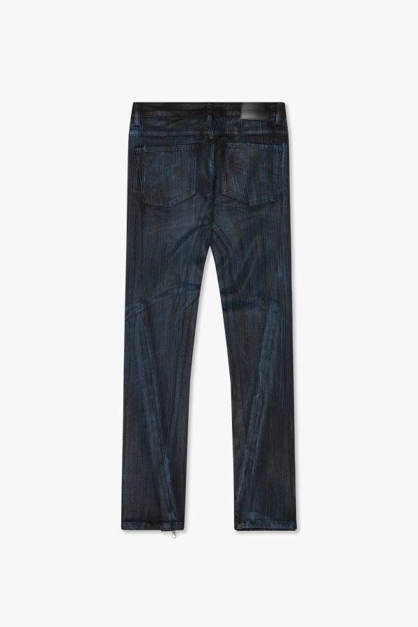 RUNNER  BLACK BLUE WAXED SKINNY JEAN For Cheap - Image 4