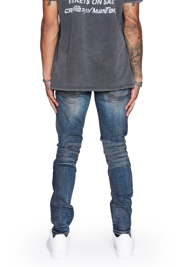VALABASAS JEANS “GALILEO” AZZURRO For Sale - Image 4
