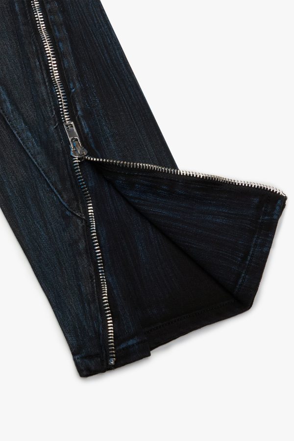RUNNER  BLACK BLUE WAXED SKINNY JEAN For Cheap - Image 5