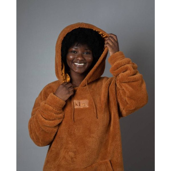 Brown Sugar Thin Teddy Fleece Pullover Sale - Image 4