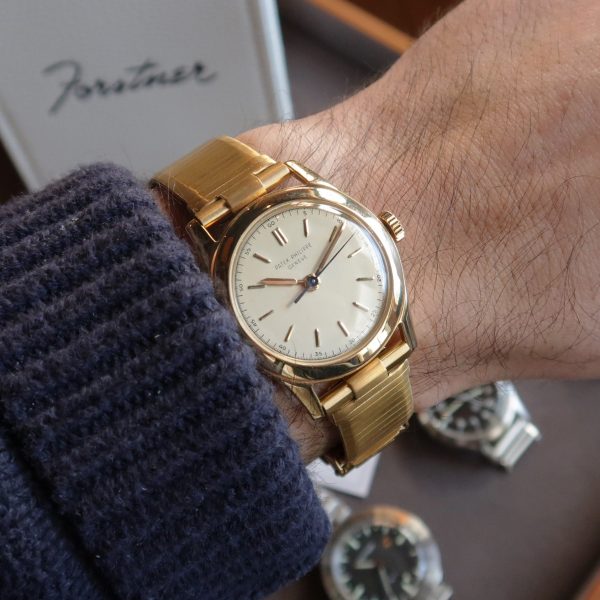 Gold Plated Forstner Komfit Military Type  Thin as a Dime  Sale - Image 3