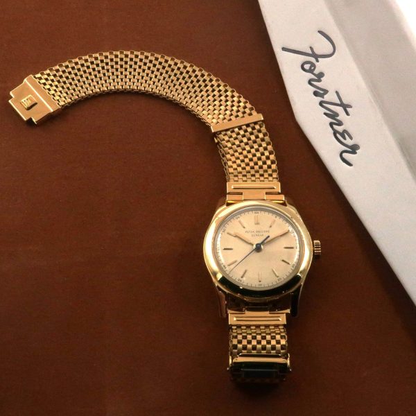 Gold Plated Forstner Komfit  JB  Mesh Watch Bracelet Discount - Image 5