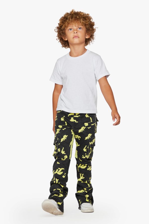 KIDS  COMMANDER  DENIM STACKED NEON SHADOW JEANS Discount - Image 4