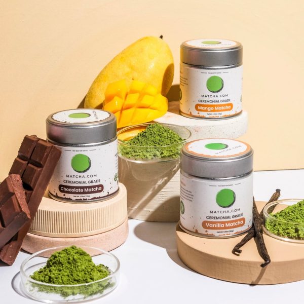 Flavored Matcha, Organic Ceremonial Matcha Flavors (Chocolate   Vanilla) For Sale - Image 2
