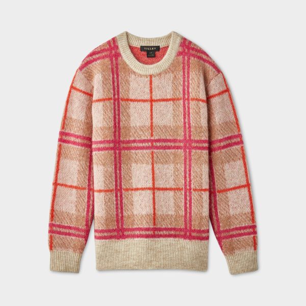 Plaid Mohair Sweater For Discount