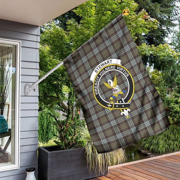 Stewart Old Weathered Tartan Crest Garden Flag For Discount - Image 3