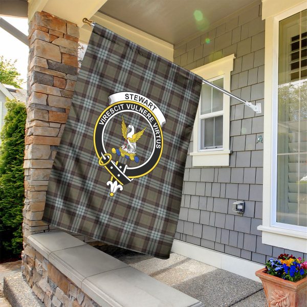 Stewart Old Weathered Tartan Crest Garden Flag For Discount - Image 2