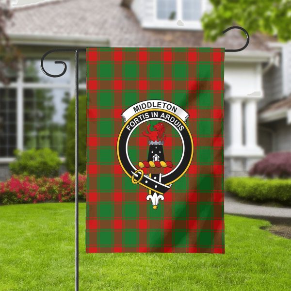 Middleton Modern Tartan Crest Garden Flag Supply