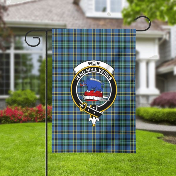 Weir Ancient Tartan Crest Garden Flag For Discount
