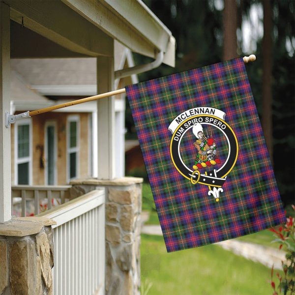 McLennan Modern Tartan Crest Garden Flag Hot on Sale - Image 5