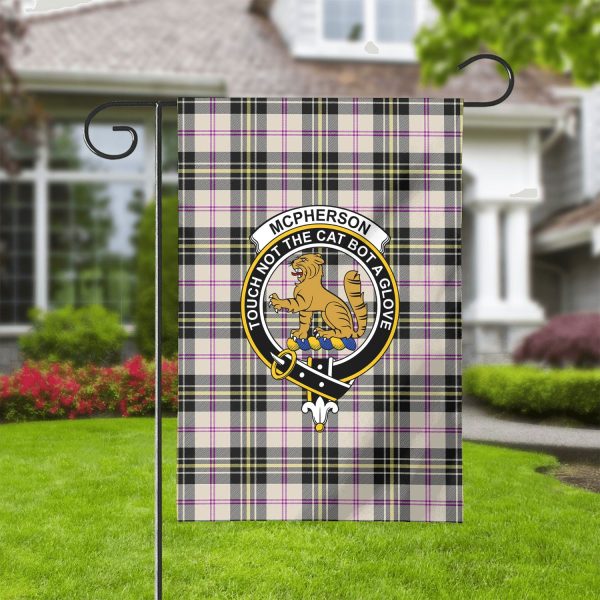 McPherson Dress Ancient Tartan Crest Garden Flag For Discount