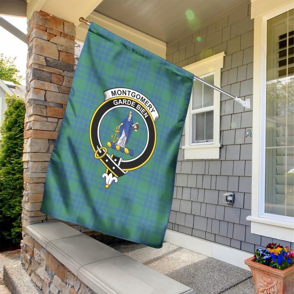 Montgomery Ancient Tartan Crest Garden Flag For Discount - Image 2
