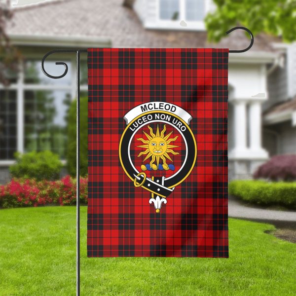 McLeod of Raasay Tartan Crest Garden Flag For Discount