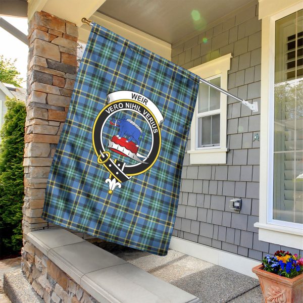 Weir Ancient Tartan Crest Garden Flag For Discount - Image 2