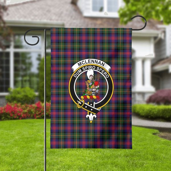 McLennan Modern Tartan Crest Garden Flag Hot on Sale