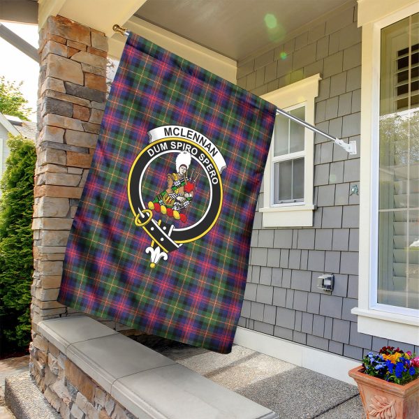 McLennan Modern Tartan Crest Garden Flag Hot on Sale - Image 2