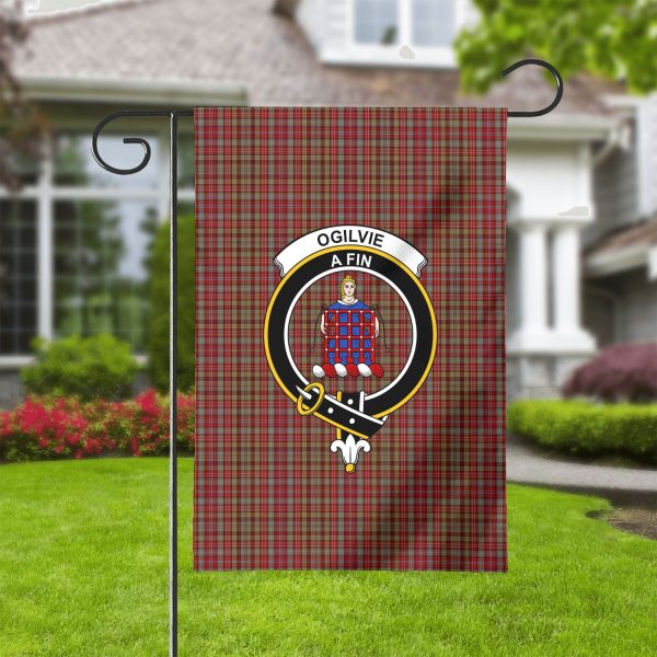 Ogilvie Tartan Crest Garden Flag Sale
